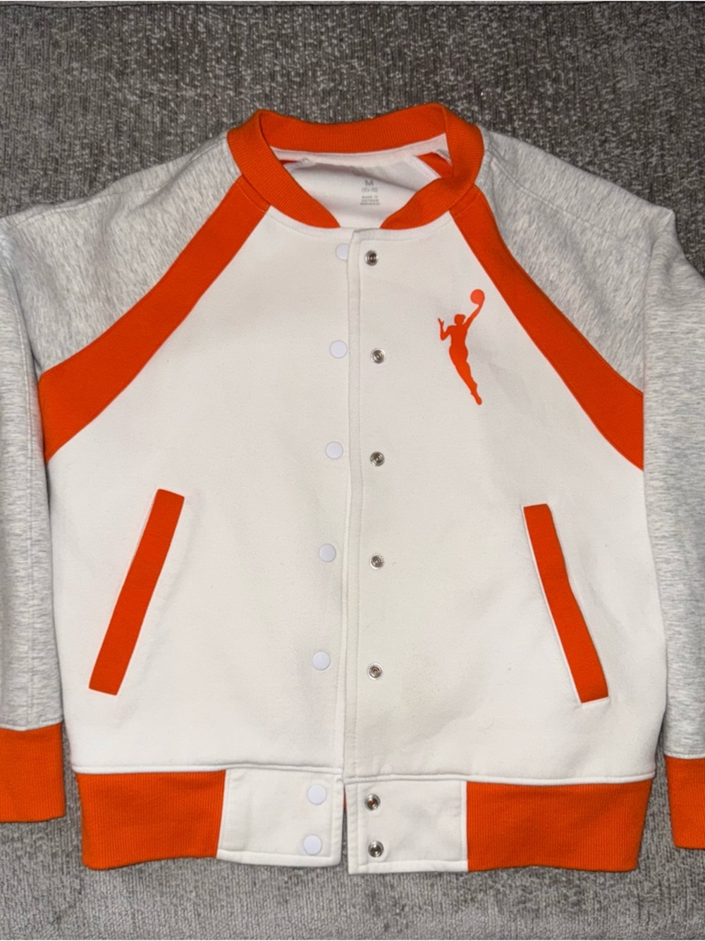 DSG WNBA White & Grey Jacket w/ Bright Orange Trim